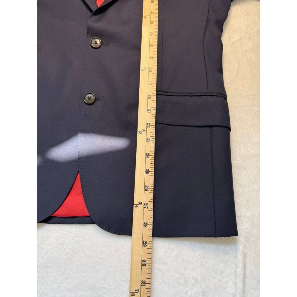 SuitSupply Navy Wool Blazer 36S Vitale Barberis Canonico Surgeon Cuffs Slim Fit - Picture 9 of 12